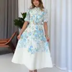 Élise Floral Midi Dress